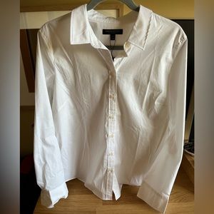 Banana Republic Riley white tailored Button-down